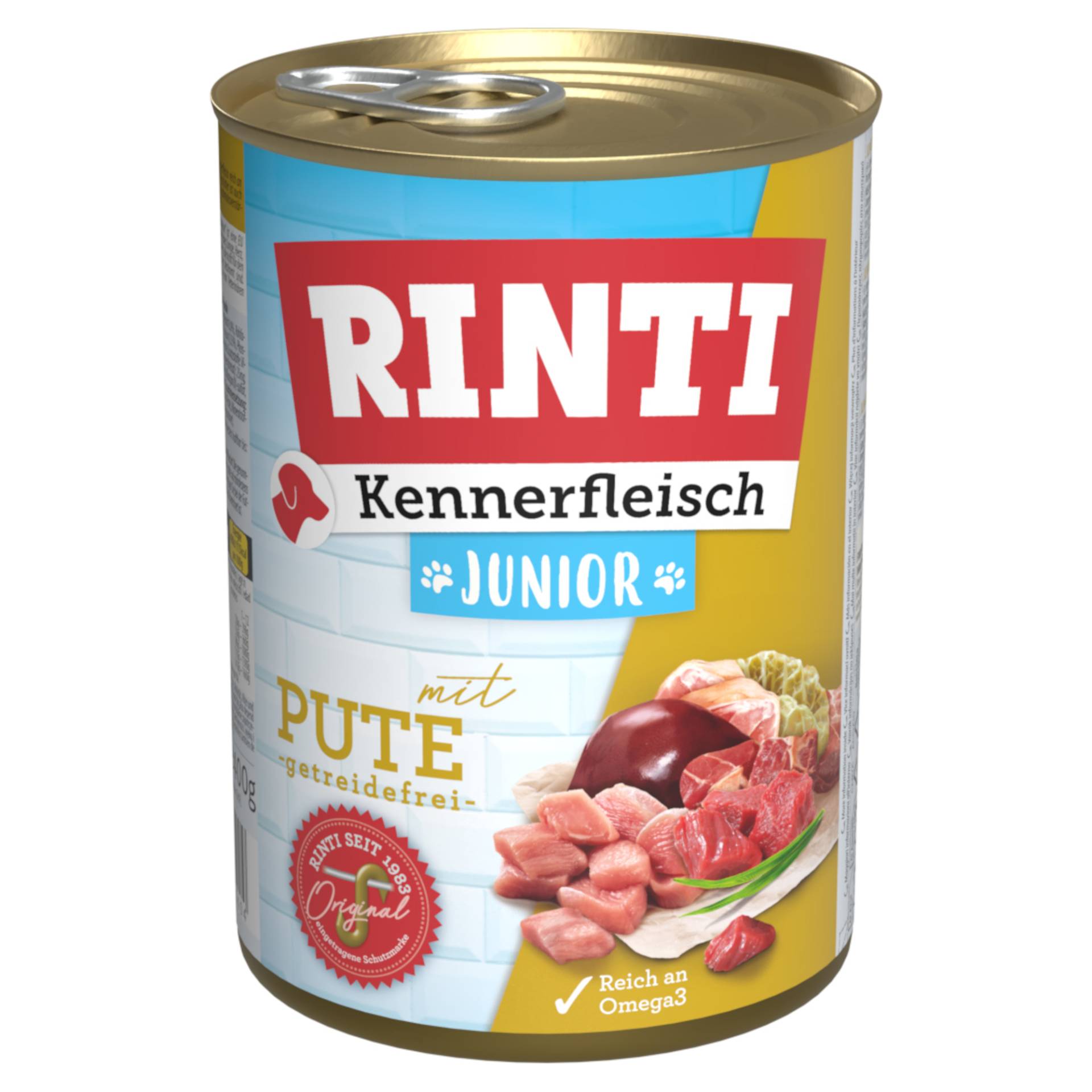 Sparpaket RINTI Kennerfleisch 12 x 400 g - Junior: Pute von Rinti