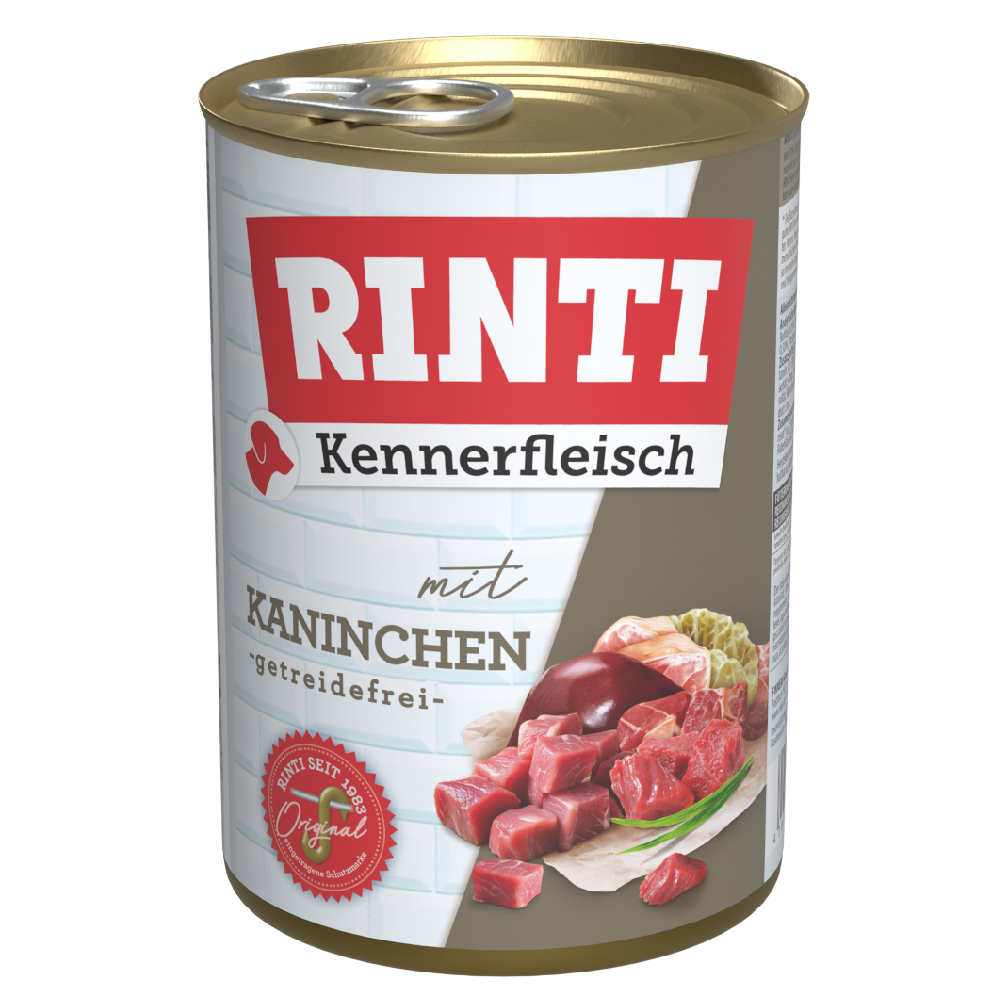 Sparpaket RINTI Kennerfleisch 12 x 400 g - Kaninchen Sparpaket RINTI Kennerfleisch 12 x 400 g - Kaninchen von Rinti