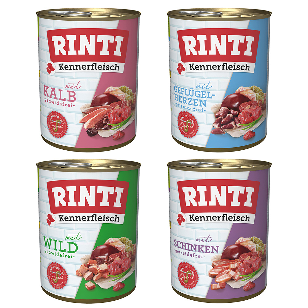 Sparpaket RINTI Kennerfleisch 12 x 800 g - Mixpaket 1 von Rinti