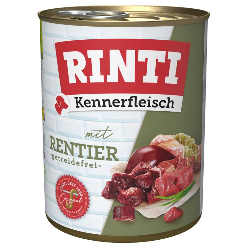 Sparpaket RINTI Kennerfleisch 24 x 800g - Rentier von Rinti