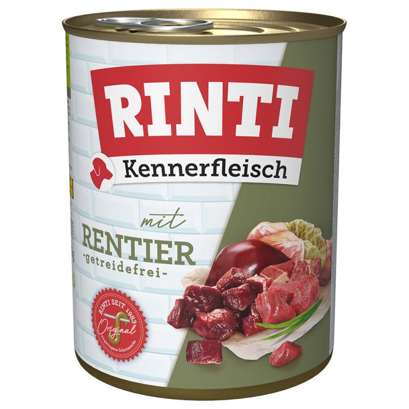 Sparpaket RINTI Kennerfleisch 24 x 800g - Rentier von Rinti