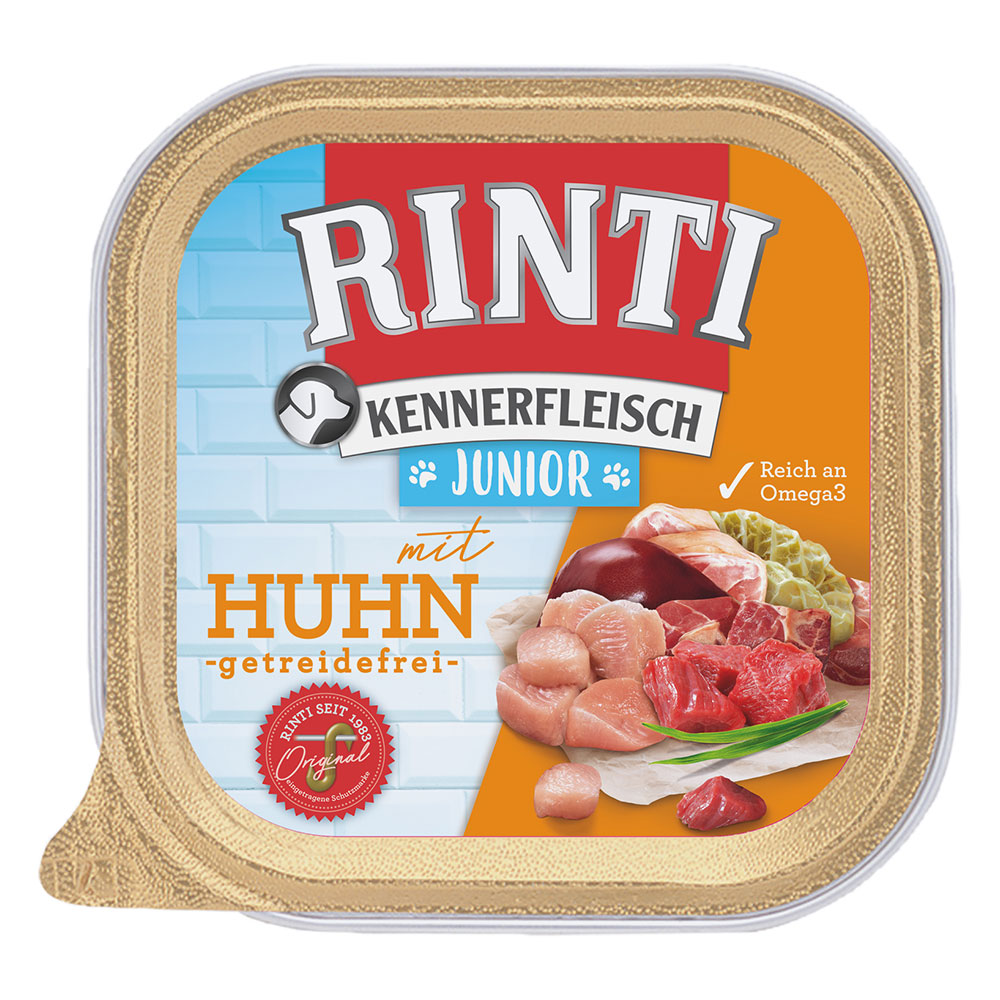 Sparpaket RINTI Kennerfleisch Junior 18 x 300 g - Huhn von Rinti