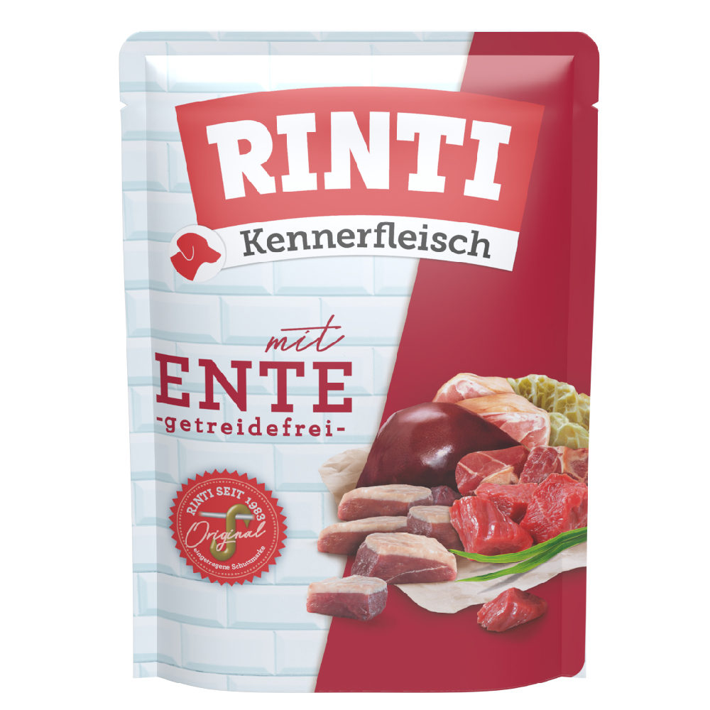 Sparpaket RINTI Kennerfleisch Pouches 20 x 400 g - Ente Sparpaket RINTI Kennerfleisch Pouches 20 x 400 g - Ente von Rinti