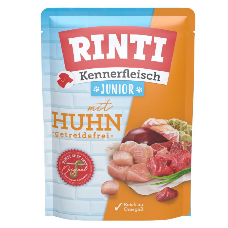 Sparpaket RINTI Kennerfleisch Pouches 20 x 400 g - Junior Huhn von Rinti