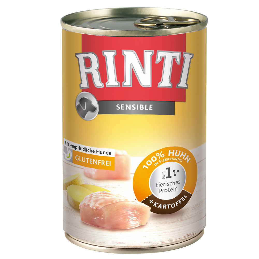 Sparpaket RINTI Sensible 12 x 400 g - Huhn & Kartoffeln von Rinti