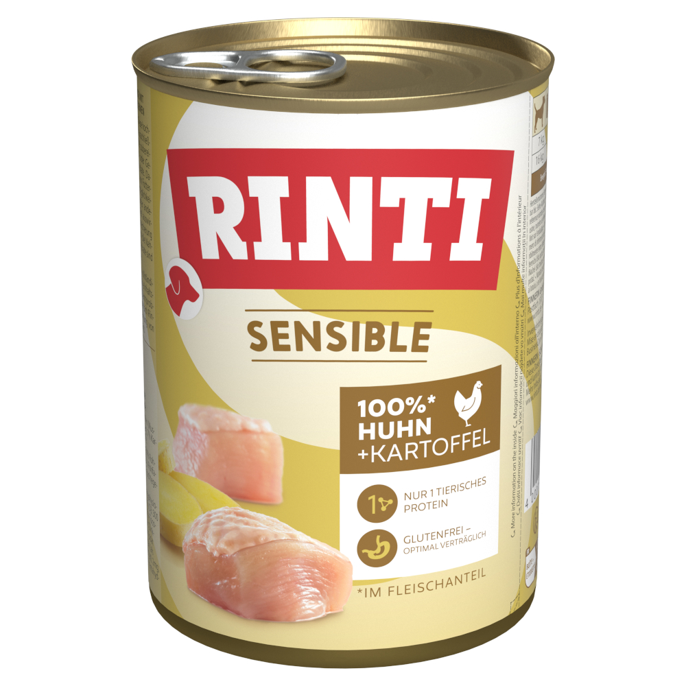 Sparpaket RINTI Sensible 12 x 400 g - Huhn & Kartoffeln von Rinti