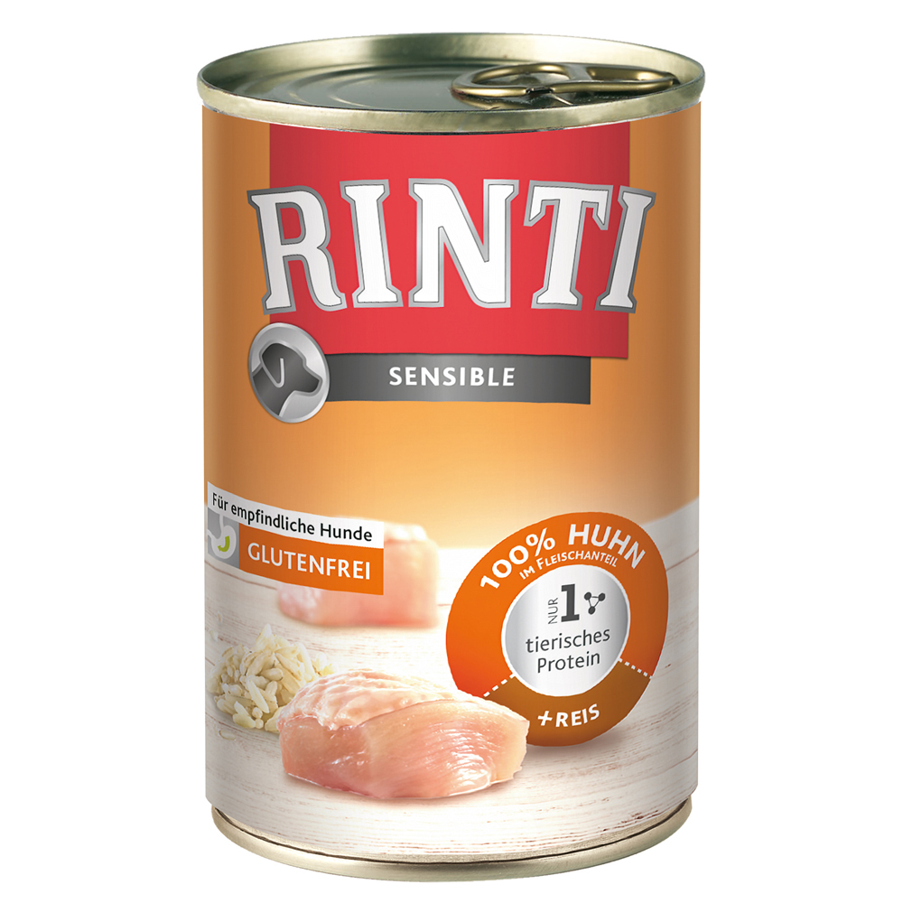 Sparpaket RINTI Sensible 12 x 400 g - Huhn & Reis von Rinti