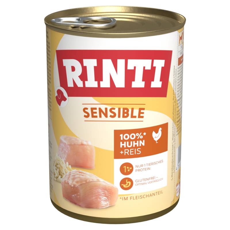 Sparpaket RINTI Sensible 12 x 400 g - Huhn & Reis von Rinti