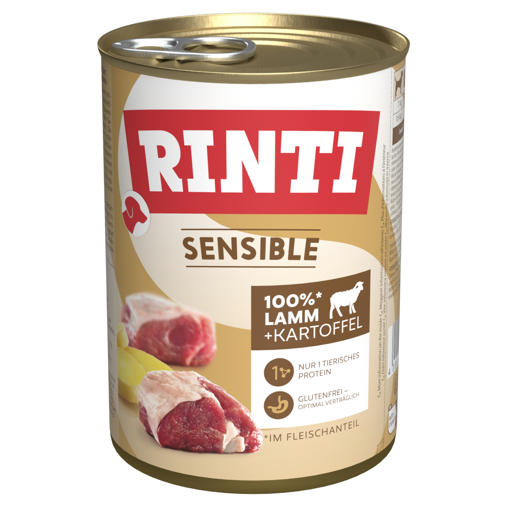 Sparpaket RINTI Sensible 12 x 400 g - Lamm & Kartoffeln von Rinti