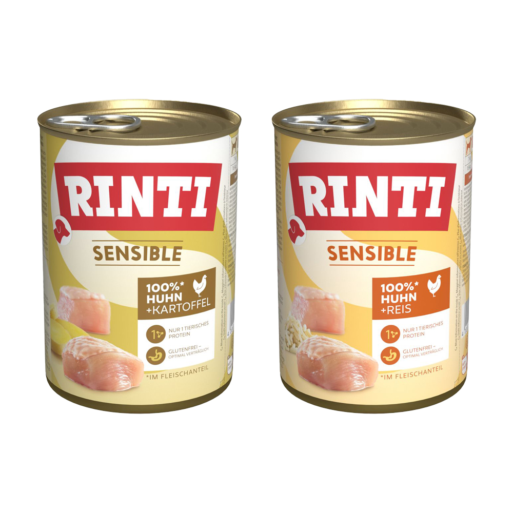 Sparpaket RINTI Sensible 12 x 400 g - Mixpaket Huhn: 2 Sorten Sparpaket RINTI Sensible 12 x 400 g - Mixpaket Huhn: 2 Sorten von Rinti