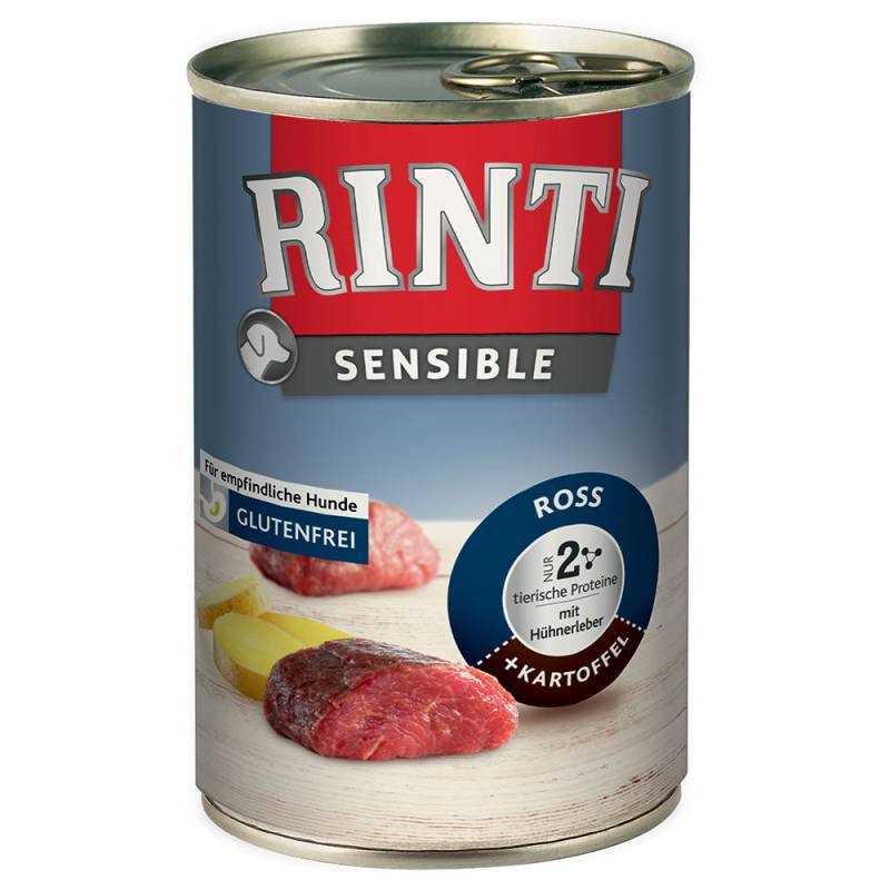 Sparpaket RINTI Sensible 12 x 400 g - Ross, Hühnerleber & Kartoffel von Rinti