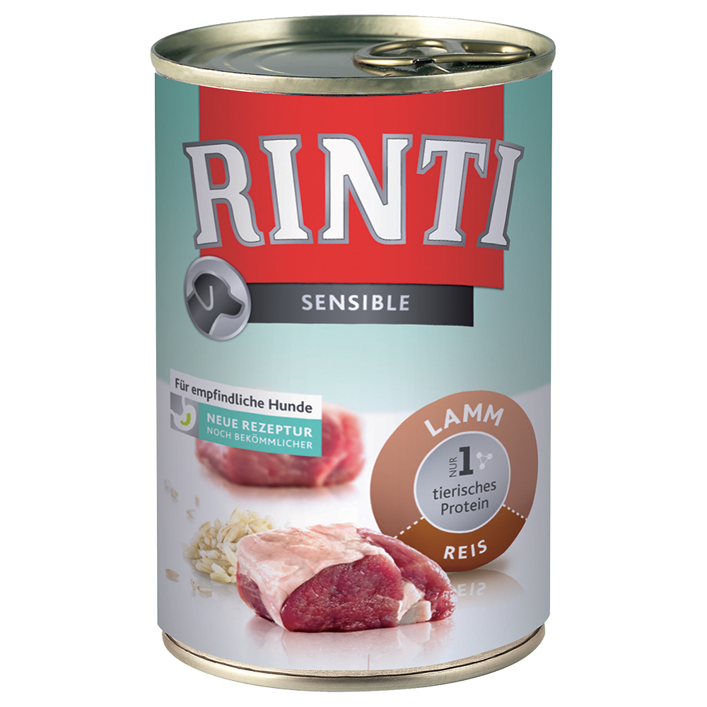 Sparpaket RINTI Sensible 24 x 400g - Lamm & Reis von Rinti