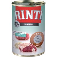 Sparpaket RINTI Sensible 24 x 400 g - Lamm & Reis von Rinti