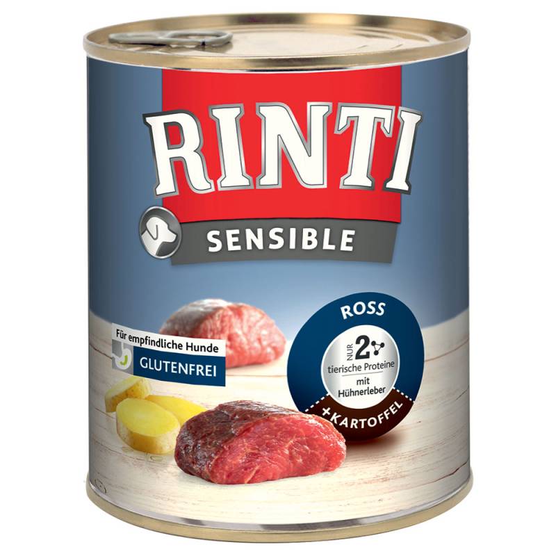 Sparpaket RINTI Sensible 24 x 800g - Ross, Hühnerleber & Kartoffel von Rinti