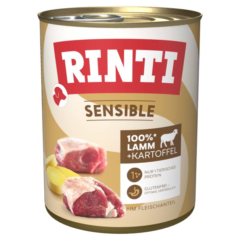 Sparpaket RINTI Sensible 24 x 800g - Lamm & Kartoffel Sparpaket RINTI Sensible 24 x 800g - Lamm & Kartoffel von Rinti