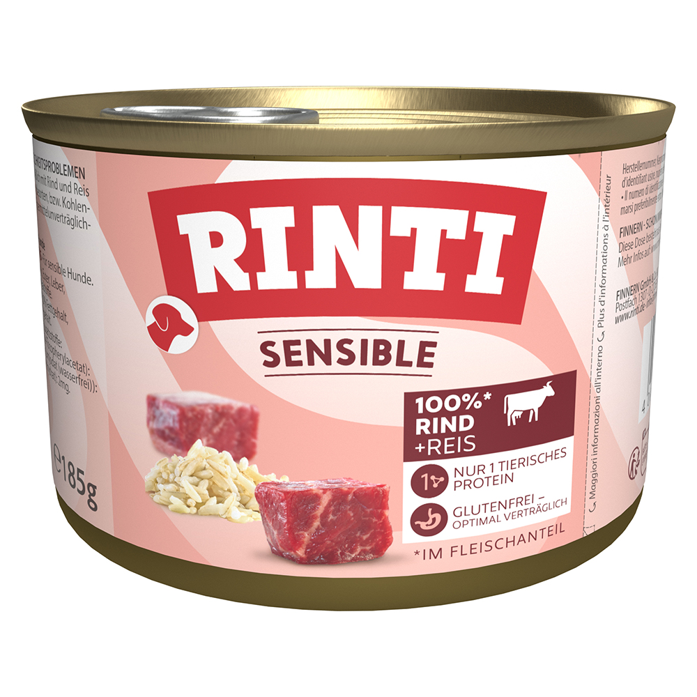 Sparpaket RINTI Sensible 48 x 185 g - Rind & Reis Sparpaket RINTI Sensible 48 x 185 g - Rind & Reis von Rinti
