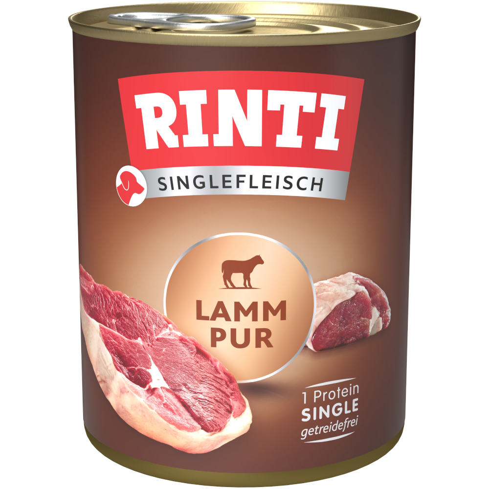 Sparpaket: RINTI Singlefleisch 12 x 800 g - Lamm pur von Rinti