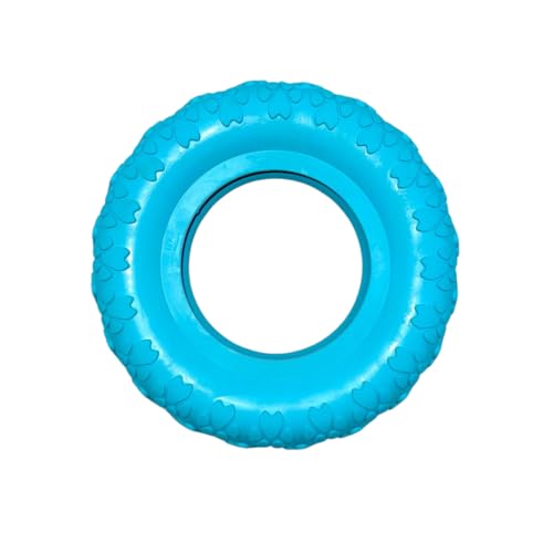 Riolino Kauring für Hunde aus Naturkautschuk – Befüllbares Kauspielzeug in Reifenoptik – Robust & zahnfreundlich für Starke Kauer – Hundespielzeug Kaureifen – Farbe: Türkis von Riolino mit der Pfote direkt ins Herz