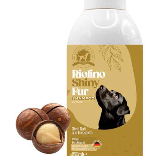 Hundeshampoo ohne Duftstoffe – pH-neutrales Shampoo für Hunde, sanfte Fellpflege bei sensibler Haut, beruhigend & hautschonend, Made in Germany – Riolino Shiny Fur, 250 ml Hundeshampoo ohne Duftstoffe – pH-neutrales Shampoo für Hunde, sanfte Fellpflege bei sensibler Haut, beruhigend & hautschonend, Made in Germany – Riolino Shiny Fur, 250 ml von Riolino mit der Pfote direkt ins Herz