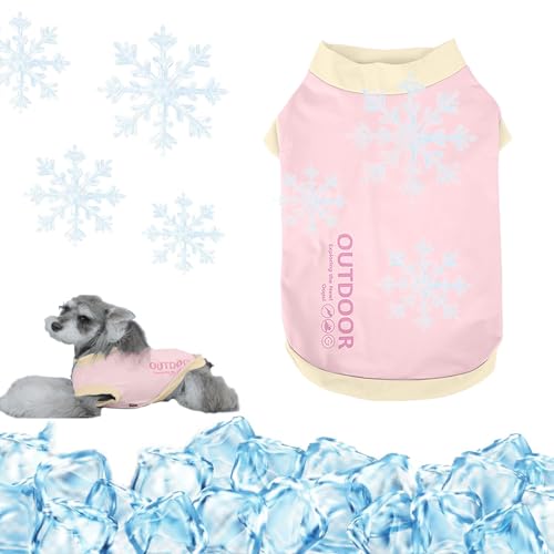 Kühlweste für Hunde, leicht, atmungsaktiv, Eisweste, sicherer Mantel für den Sommer, Sonnenschutz für kleine Hunde, drinnen und draußen und Aktivitäten (Hellrosa, M) von Risipu