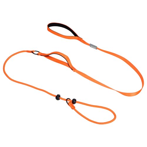 Retrieverleinen für Hunde mit bequemem, gepolstertem Griff, 15 m, Trainingsleine für Haustiere im Freien, Wandern, Spielen, Camping oder Garten (3 Farben) (orange) von Risipu