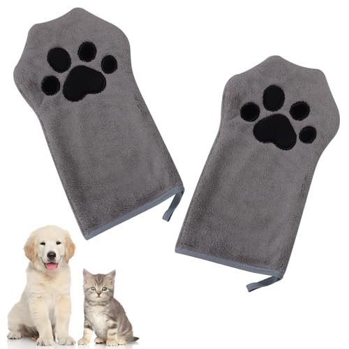 Risipu Hunde-Reinigungshandschuhe für Hunde und Katzen, ultraweich, Korallen-Fleece, super saugfähig, waschbar, für kleine, mittelgroße und große Katzen, Hunde, niedliche Katzenpfoten-Handschuhe Risipu Hunde-Reinigungshandschuhe für Hunde und Katzen, ultraweich, Korallen-Fleece, super saugfähig, waschbar, für kleine, mittelgroße und große Katzen, Hunde, niedliche Katzenpfoten-Handschuhe von Risipu