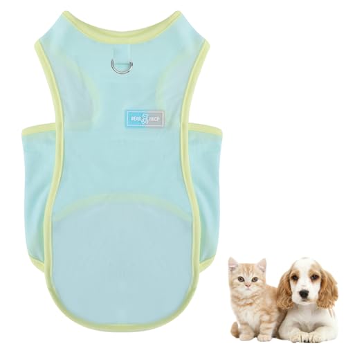 Risipu Kühlweste für Hunde, Premium, atmungsaktiv, Eisseide, Sommerkleidung für Hunde und Katzen, schnell trocknend, ideal für Outdoor-Aktivitäten (Grün, XXL) von Risipu