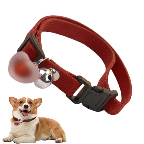 Ristyur Basic Hundehalsbänder – Haustierhalsband mit Glöckchen, Plüsch-Herzanhänger, leichtes Katzenhalsband, verstellbares Haustierzubehör für Hunde, Katzen, Welpen, Kätzchen Ristyur Basic Hundehalsbänder – Haustierhalsband mit Glöckchen, Plüsch-Herzanhänger, leichtes Katzenhalsband, verstellbares Haustierzubehör für Hunde, Katzen, Welpen, Kätzchen von Ristyur