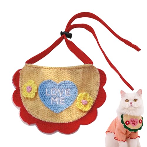 Ristyur Hundesabber-Lätzchen, niedliches Haustier-Halsband, Halstuch, Speichel-Handtuch, handgewebt, verstellbar, Haustier-Schal, Katzen-Welpenhalsband für den täglichen Gebrauch, für kleine und Ristyur Hundesabber-Lätzchen, niedliches Haustier-Halsband, Halstuch, Speichel-Handtuch, handgewebt, verstellbar, Haustier-Schal, Katzen-Welpenhalsband für den täglichen Gebrauch, für kleine und von Ristyur