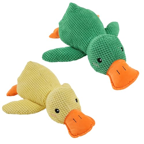 Ristyur Quietschendes Hundespielzeug, The Mellow Dog Duck Toy, Beruhigendes Enten Welpenspielzeug, Niedliches Enten Haustier Plüschspielzeug, Langlebiges Kauspielzeug Für Hunde Im Innenbereich von Ristyur