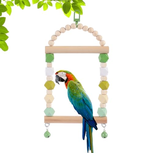 Ristyur Vogelschaukelspielzeug, Sitzstange, Vogelschaukel, stehend, Kaustange, Vogelkäfig-Zubehör, Sitzstange, Vogelkäfig-Spielzeug, Haustierzubehör von Ristyur