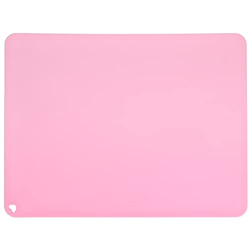 Riuulity Dünnes Silikon-Placemat ohne Slip-Silikon für, Silikontischmatte mit Lebensmitteln Kann Als Gebäckmatte mit Weicher Zuckermatte für Handwerk, 41 X 31 cm (41 * 31 (dunkelrosa)) von Riuulity