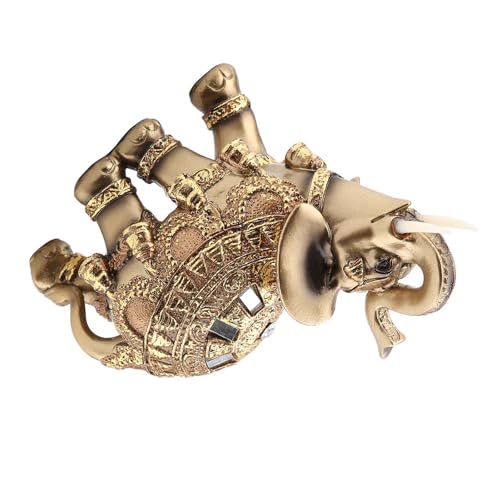 Riuulity Exquisite Feng Shui Elephant Skulptur, die Glück und Glück in China symbolisiert. Hochwertige Harzkonstruktion mit Anti-Rutschoberfläche. Ideale Wohnkultur oder Geschenkauswahl. (L) von Riuulity