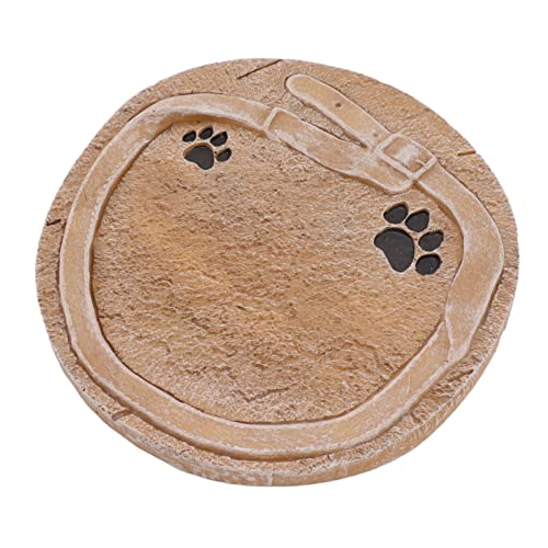 Riuulity Haustier-Gedenkstein, Grabstein, Kitty-Hund, Grabstein, Dekoration, Persönlichkeit, Katzen, Grabstein, Gartendekoration, Pfotenabdruck (Sandiges Gelb) von Riuulity