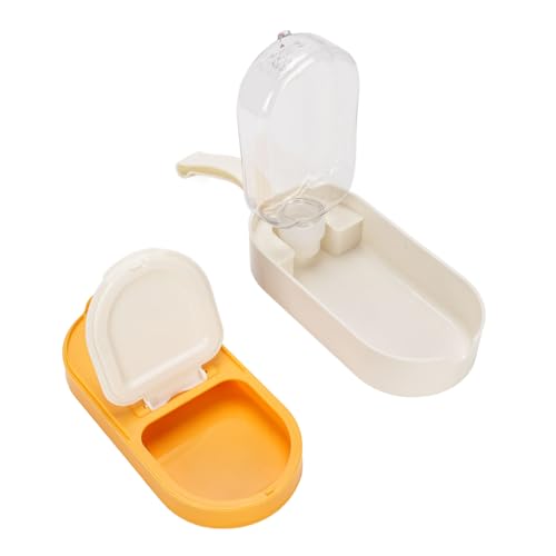 Riuulity Haustierwasserflasche und Lebensmittelspender Ausreichend Kapazität Mehrzweck Tragbarer Hundwasserspender, Sicheres Plastikmaterial für Outdoor -Abenteuer (Yellow) von Riuulity
