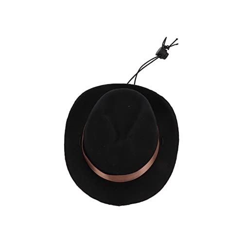 Riuulity Hunde Cowboyhut Verstellbarer Haustierkostümhut für Katzen Hunde Geburtstag Karnevalsrolle Spielen Party (Black) von Riuulity