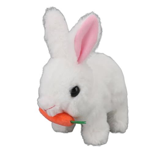 Riuulity Interaktiver Realistischer Hasenspielzeug Plüsch Hopping Kaninchen mit Soliden Idealer Haustierersatz (#2) von Riuulity