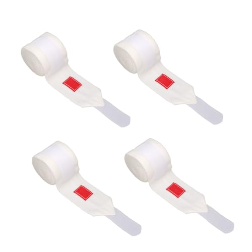 Riuulity Premium Fleece Fabric Horse Bein Wraps, 4pcs 9,8 Fuß Weiche Fleece -Bandagen, Schutzhülle für Schützlinge für Pferdelieferungen (White) von Riuulity