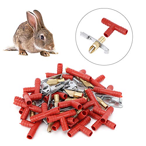 Riuulity Viehtrinker Waterer Nippel Kaninchenfarm Accessoires Langable Reinigungswerkzeug [20 Sets] von Riuulity