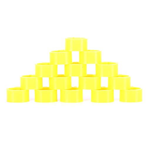 Riuulity Wiederverwendbare 200pcs 10 Mm Tauben ohne Wort Bein Ring Geflügel Fußklammeridentifikation Ring Vögel Lieferungen für Vogelbein (gelbe Farbe) von Riuulity