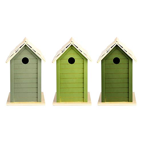 2 Stück Rivanto® Grüntöne Serie Vogelhaus, farbig Sortiert, Verschiedene Grüntöne, hellgrün/grün/dunkelgrün, Farbwahl Nicht möglich von Rivanto
