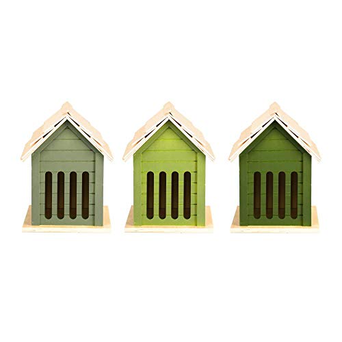 Rivanto® Grüntöne Serie Schmetterlingshaus, farbig Sortiert, Verschiedene Grüntöne, hellgrün/grün/dunkelgrün, Farbwahl Nicht möglich von Rivanto