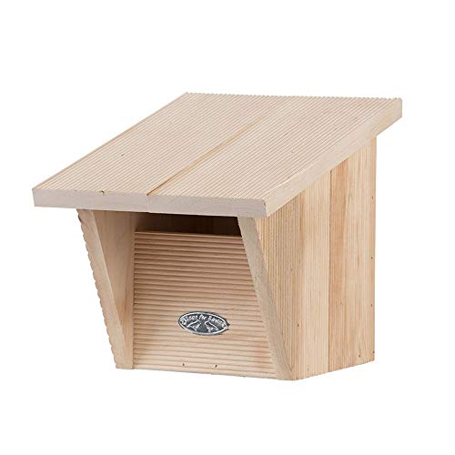 Rivanto® Nistkasten Rotkehlchen 25 x 20 x H 21,5 cm, FSC-Erlenholz, Gute Isolation trotz Belüftungslöcher, einfache Montage von Rivanto