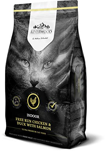 - Getreidefreies Vollnahrungsmittel für ausgewachsene Katzen mit Huhn, Ente, Lachs von Riverwood