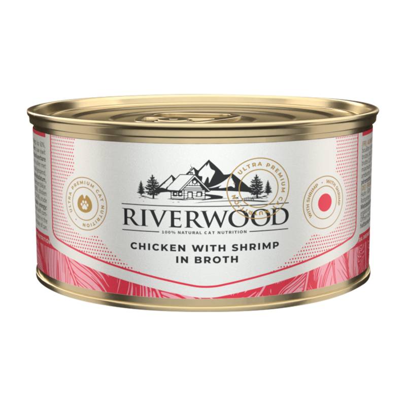 Riverwood Caviar for Cats in Broth - Huhn mit Garnelen - 24 x 85 g Riverwood Caviar for Cats in Broth - Huhn mit Garnelen - 24 x 85 g von Riverwood
