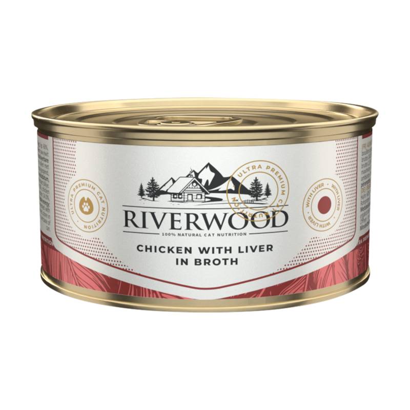 Riverwood Caviar for Cats in Broth - Huhn mit Leber - 24 x 85 g Riverwood Caviar for Cats in Broth - Huhn mit Leber - 24 x 85 g von Riverwood