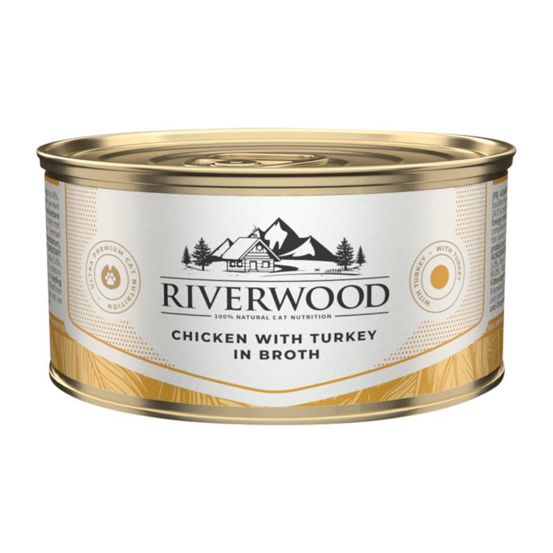 Riverwood Caviar for Cats in Broth - Huhn mit Truthahn - 24 x 85 g Riverwood Caviar for Cats in Broth - Huhn mit Truthahn - 24 x 85 g von Riverwood