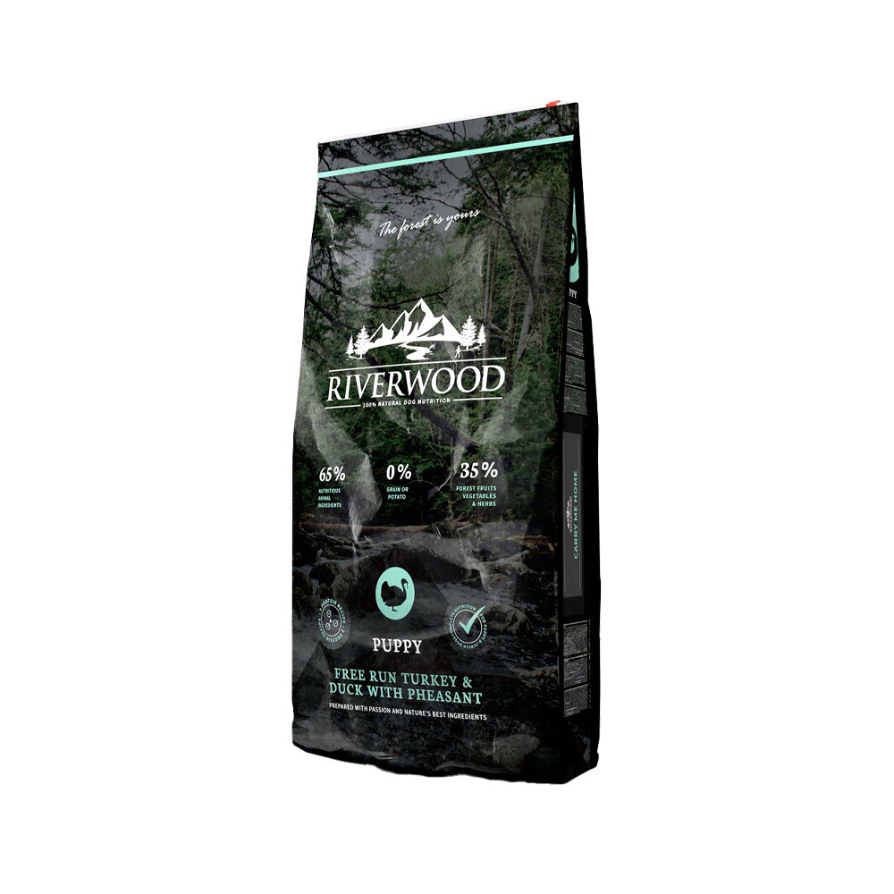 Riverwood Puppy - Pute & Ente mit Fasan - 12 kg Riverwood Puppy - Pute & Ente mit Fasan - 12 kg von Riverwood