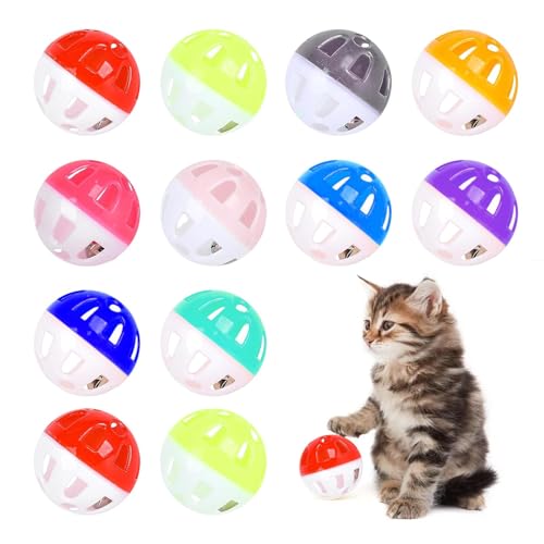 12 Stück Plastik Cat Toy Balls,Plastic Ball Cat Toys,Cat Bell Ball,Lattice Balls with Bell Jingle Kitten Toy,Cat Kitten Play Balls for Indoor Kitten Pet Chase Pounce Rattle Play Toys,Random Color 12 Stück Plastik Cat Toy Balls,Plastic Ball Cat Toys,Cat Bell Ball,Lattice Balls with Bell Jingle Kitten Toy,Cat Kitten Play Balls for Indoor Kitten Pet Chase Pounce Rattle Play Toys,Random Color von Rixotix