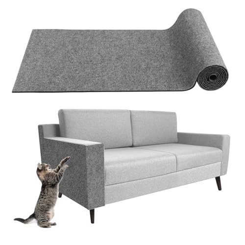 200cmx40cm Selbstklebend Kratzmatte Katze, DIY Kratzbrett Katze, Katze Kratzmatte für Katze Bäume, Katze Wand Möbel, Kratzbäume, und Couch Schutz von Rixotix